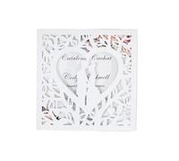 Huacici 50 Pezzi Invito Matrimonio, Carte di Invito a Nozze per Festa Nuziale con Carta Stampabile e Buste, per Matrimonio Anniversario Festa Nuziale Doccia, Stile Amore