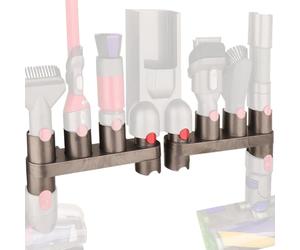 HUACITY Docks Station - Supporto per accessori per aspirapolvere Dyson V11, V10, V8, V7, per montaggio a parete (10 posti, confezione da 2), Nero