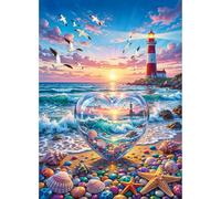 HUADADA Puzzle da 1000 pezzi, paesaggio - Puzzle da 1000 pezzi, motivo costiero d'amore, hobby e accessori per la casa