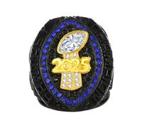 Huadafun Anello Campione Fantasy Football 2025 con Scatola Espositiva - Replica Trofeo FFL League, Souvenir Rugby e Calcio, Regalo per Fan, Amici, Famiglia e Collezionisti,Blu,13#