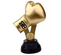 Huadafun Incisione Gratuita Trofeo Guanto da Boxe Personalizzato - Coppa Boxe su Misura per Club, Gym, Casa o Ufficio - Regalo Campione,d'oro