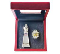 Huadafun Set 2023 FFL Anello Campionato Fantasy Football con Trofeo | Souvenir Rugby, Collezionabili & Decorazioni da Scrivania | Regalo per Ragazzi, Uomini, Ex-Alunni, Amici & Fan,9#