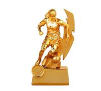 Huadafun Trofeo Capocannoniere Femminile Calcio - Statuetta Premio Giocatrice della Partita | Regalo da Collezione, Decorazione da Scrivania