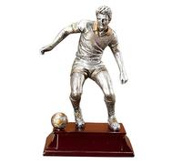 Huadafun Trofeo di Calcio Personalizzato - Premio MVP per Miglior Attaccante & Difensore, Scultura Trofeo di Soccer Personalizzabile per Club & Scuole