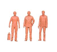 HuadaXtai 3 Pezzi Miniature Figurines Uomo in Abito con Tamburo Accessorio Modello Resina per Costruzione Paesaggio Modellismo Adatto per Fotografia Regalo, 2.8 Cm