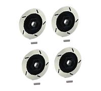 HuadaXtai 4 Dischi Freno RC 1/12 con Esagono da 12 Mm, Parte di Ricambio, Accessorio di Modifica Fai da Te, Decorazione del Disco Freno con Mozzo Esagonale per, Nero