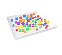 HuadaXtai 60 pezzi Solidi geometrici Building Building Buildings 3D GEOMETRY HELPER DELLE INDICEDS ASSE MATH Insegnante Forniture traslucide per bambini