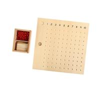 HuadaXtai Aggiunta di Sottrazione Aritmatica Matematica in Legno Manipolativo Tavolo Da Gioco per Bambini Piccoli, Rosso, Taglia unica bambino