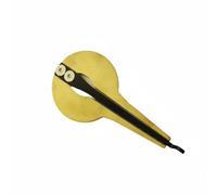 HuadaXtai Arpa Bocca Arpa Bocca Scacciapensieri Arpa Ebraica Strumento Acustico in Acciaio con Armonici E Overtone Formato Tascabile Adatta a Meditazione Relax Raduni Musicali, Oro, Rotondo
