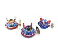HuadaXtai Astronave Collezionabile Retro Modello in Navicella Spaziale d'Epoca Mini Astronave Decorativa Giocattolo Meccanico Corpo Curvo in Metallo con
