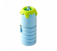 HuadaXtai Astuccio in Silicone Retrattile Portapenne Porta Matite Organizer Cancelleria con Design Estraibile Stabile in Piedi Adatto per Studenti Bambini Regali Tempo Libero, Blu Cielo