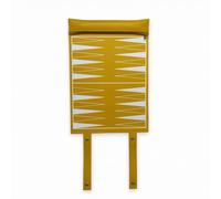 HuadaXtai Backgammon Pieghevole Tavola Gioco Scacchiera Valigetta Set da Tavolo Compatto in Similpelle con Cerniera E Cinghie a Pressione per Chiusura Sicura, Giallo, Giallo