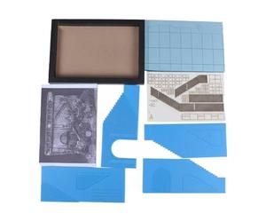 HuadaXtai Base Espositiva Edificio Modello Fabbrica in 1 35 con Kit Diorama Fai da Te con Parti in Legno E Cartone per Composizione Paesaggio in Miniatura atto per Modellisti E Collezionisti