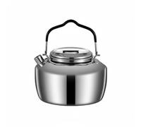 HuadaXtai Bollitore da Campeggio Bollitore Kettle Teiera Caraffa Acciaio Inox 304 con Beccuccio Corto per Versata Fluida E Manico Rivestito in Silicone Adatto a, Argento, 1500ML