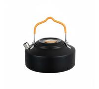 HuadaXtai Bollitore da Campeggio Bollitore Kettle Teiera Caraffa Acciaio Inox 304 con Beccuccio Corto per Versata Fluida E Manico Rivestito in Silicone Adatto a, Nero, 1000ML
