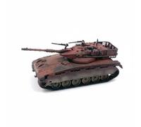 HuadaXtai Carro Armato Elettrico Modello Carro Moderno Miniatura Veicolo con Componenti Articolati E Incisioni in Resina Fotosensibile 1/144 Adatto per Wargame, Merkava Mk2 Rosso Ruggine