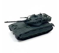 HuadaXtai Carro Armato Elettrico Modello Carro Moderno Miniatura Veicolo con Componenti Articolati E Incisioni in Resina Fotosensibile 1/144 Adatto per Wargame, Merkava Mk2 Verde