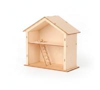 HuadaXtai Casa Assemblaggio Bambini Casetta Fai da Te Giocattolo Legno Pitturabile Progetto Artigianale Miniatura Adatta a Bambini Ornamento Scrivania Decorazione Casa