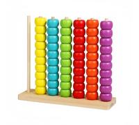 HuadaXtai Children Learning Beads Gioco Coordinazione Mano-occhio con Set di Perline Impilabili per Sviluppo Intellettuale Riconoscimento Sequenze Numeriche E, Grande 1.1