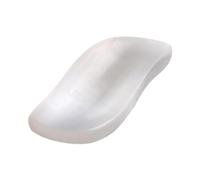 HuadaXtai Ciotola per la pulizia dei piatti in selenite, centrotavola decorativo, decorazione da tavola, forma di foglia spirituale e calmante, 14 Cm