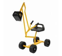 HuadaXtai Escavatore Manuale per Bambini Giocattolo Scavatrice con Controllo a Due Impugnature Secchio Resistente Base Rinforzata in Metallo Adatto per Attività, Piccolo Con Ruote