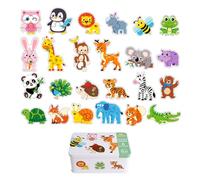 HuadaXtai Giochi di di Abbinamento Scatola di Ferro Abilità Cognitive Giochi prescolari Apprendimento precoce per Bambini attività educative prescolari, Animali della Foresta