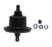 HuadaXtai Kit differenziale per Auto RC, Robusto Rapporto di Trasmissione di 37T-13T, Accessori in Metallo Leggero per 1/10, Nero Posteriore