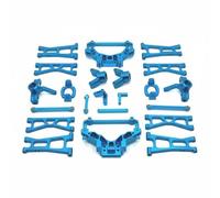 HuadaXtai Kit Radiocomandata Set Sospensioni Sterzo Metallo Alluminio 6061 CNC Compatibile 1/14 Migliora Controllo Adatto per Guida Sportiva Misti Sessioni di Test, Azzurro