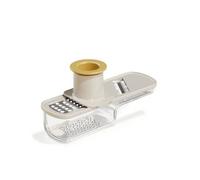 HuadaXtai Kitchen Vegetable Cutter Tritaverdure Affettatrice Mandolina Grattugia con Protezione Dita E Vaschetta in Acciaio Inox Pet Adatta per Preparazioni Alimentari a Casa, Array, Beige