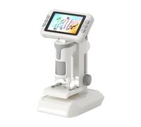 HuadaXtai Microscopio Portatile per Bambini, Giocattolo Scientifico con Ingrandimento in Vetro per Esterni, Educativo per Ragazzi E Ragazze, Regali per Le Vacan, Grigio