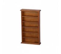 HuadaXtai Mini Libreria Libreria Miniatura Scaffale Mensola in Legno 1 12 con Sei Livelli Stile Classico per Casa Delle Bambole Adatta a Collezionisti, Walnut