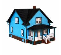HuadaXtai Miniatura Architettonica Casa Modello Edificio Plastico Diorama Maquette in 1 64 con Dettagli Cornici Multiple Portico Realistico Adatta per, Modello E