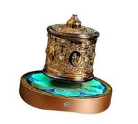 HuadaXtai Ornamenti per La Ruota della Preghiera Buddista con Mantra Fengshui per Rilassarsi sul Tavolo, in Macchina, sul Cruscotto, a Casa, Mantra di Sei Parole