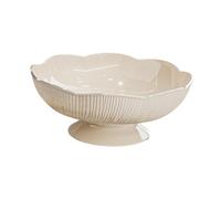 HuadaXtai Portafrutta Centrotavola Moderno Ciotola Servizio Contenitore Dolci Alzatina Decorativa Stile Lussuoso E Leggero Adatto per Arredamento Casa E Feste, Bianco Crema