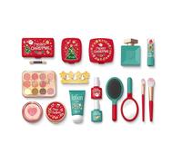 HuadaXtai Pretend Play Makeup Toy Kit Bambina con Accessori Trucco Pennello Specchio Pettine Materiale Pp Leggero Design Realistico Adatto per Gioco di R, 17 Pezzi