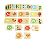 HuadaXtai Puzzle Dell'alfabeto in Legno, Giocattoli Didattici Illuminanti per Bambini Piccoli