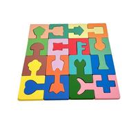 HuadaXtai Puzzle Educativo in Legno con Forme Geometriche, Impara a Riconoscere Le Forme, con per Bambini, Regalo Dai 3 Ai 5 Anni