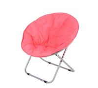 HuadaXtai Sedia Pieghevole Relax Poltrona Lounge Moon Imbottita con Seduta Secchiello Ergonomica Struttura in Metallo con Base Pieghevole, Color to 10