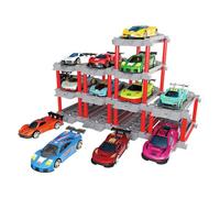 HuadaXtai Set Da Gioco con Parcheggio E Veicoli a Traino E Auto Da Corsa Pressofuse per Giochi di Ruolo