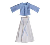 HuadaXtai Set Gonna con Viso di Cavallo per Bambola in 1/12, Accessori per Bambole in Miniatura, Abbigliamento Mamianqun, Top E Gonna, Vestito Giocattolo, Cappotto Blu