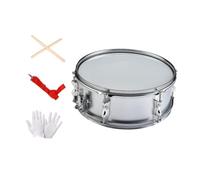 HuadaXtai Set Rullante Da 14 Pollici per Principianti E Studenti con Attrezzatura Essenziale, Silver 14 Inch