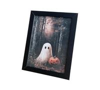 HuadaXtai Stampa Artistica di Halloween Decorazione Fantasma Poster Spaventoso Da Tavolo Realizzato in Materiale Impermeabile Adatto per Creare Un'atmosf, Fantasma e cane