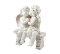 HuadaXtai Statua di Coppia di Angeli, Statuetta di Amante, Statua in Resina da Giardino, Scultura di cherubino per Bar da Giardino