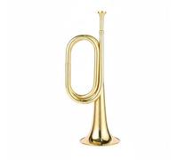 HuadaXtai Tromba Ottone Bugle Strumento a Fiato Tromba Senza Pistoni Corpo Robusto in Ottone Lucidato Adatto per Studenti Principianti Cerimonie Band, Grande, Originale+Mp+W+Borsa