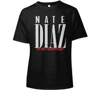 Huadian Nate Diaz I'm Not Surprised T Shirt Trendy Graphic Unisex Jórgé Masvidal Shirt Cute Fashionable for Men Women Casu T-Shirt Black M