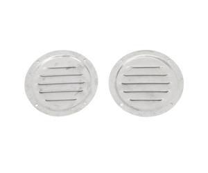 HuadZhylyx 2 Pezzi di Copertura Rotonda a lamelle per bocchette d’Aria, griglia di Ventilazione in Acciaio Inox Marino per Barche, Yacht, e coperture, Resistente alla Pioggia e al (4 Pollici)