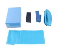 HuadZhylyx Set da 5 Pezzi per Yoga e Fitness con Blocco per Yoga, Cintura per Stretching, Asciugamano in Lattice, Anello di Resistenza e Palla da Yoga, Ideale per la Palestra Domestica;