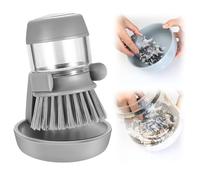 HUAERSICO Spazzola Per Lavastoviglie Con Dispenser Di Detersivo E Supporto, Spazzola Per Pulizia Dispenser Di Sapone Ricaricabile E Per Pentole, Cucina Con Supporto Spazzola Per Lavastoviglie