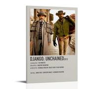 HUAEYWQBERRH Django Unchained Poster per soggiorno, camera da letto, decorazione artistica da parete, stampa artistica da parete, 20 x 30 cm, stile cornice