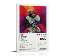 HUAEYWQBERRH J. Cole - Poster decorativo con album Kod per soggiorno e camera da letto, stampa artistica da parete, 20 x 30 cm, stile cornice